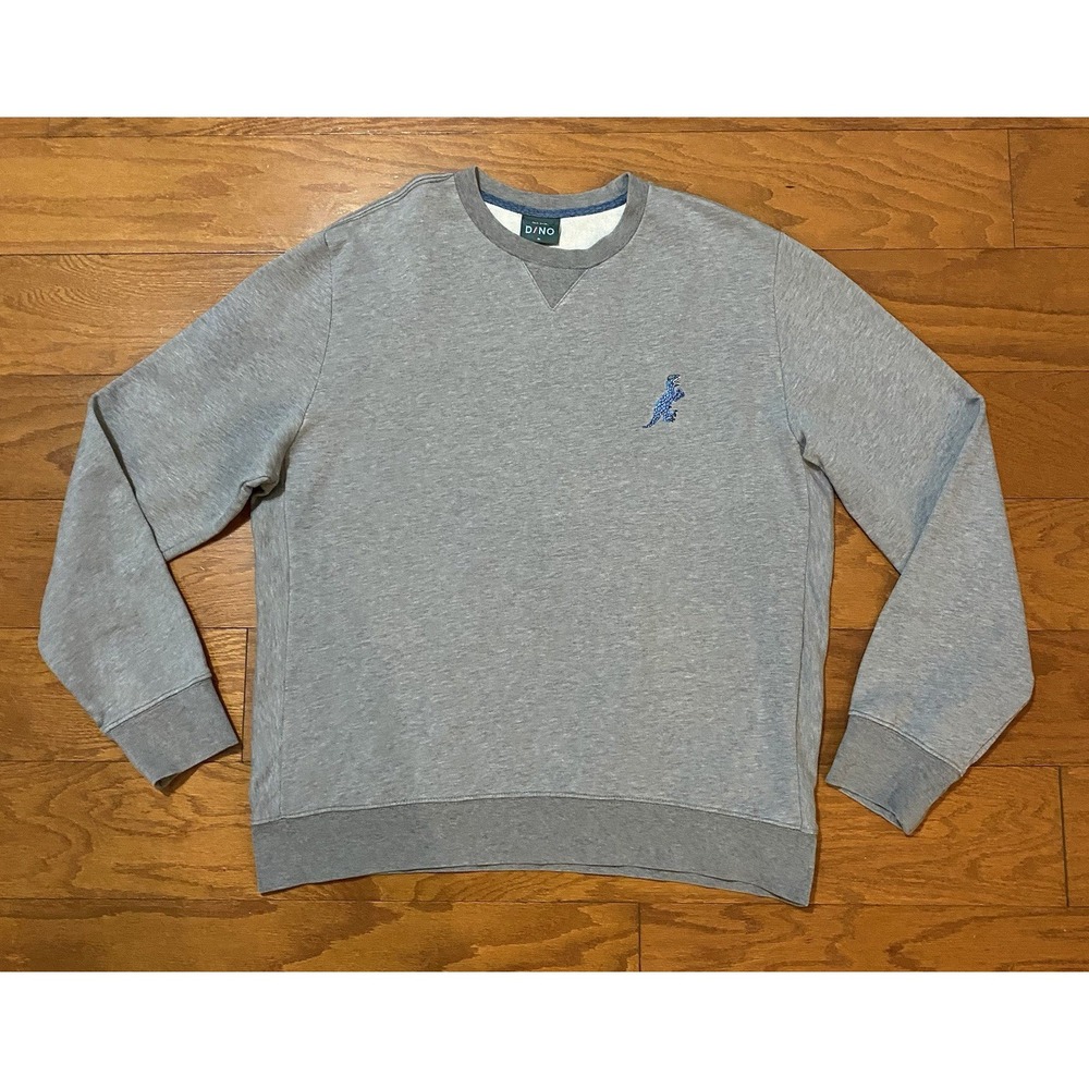 PAUL SMITH MEN'S Gray DINO DINOSAUR PRINT Crew Neck Sweater XL Excellent Conditi